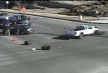 Crash at E Woodmen Rd